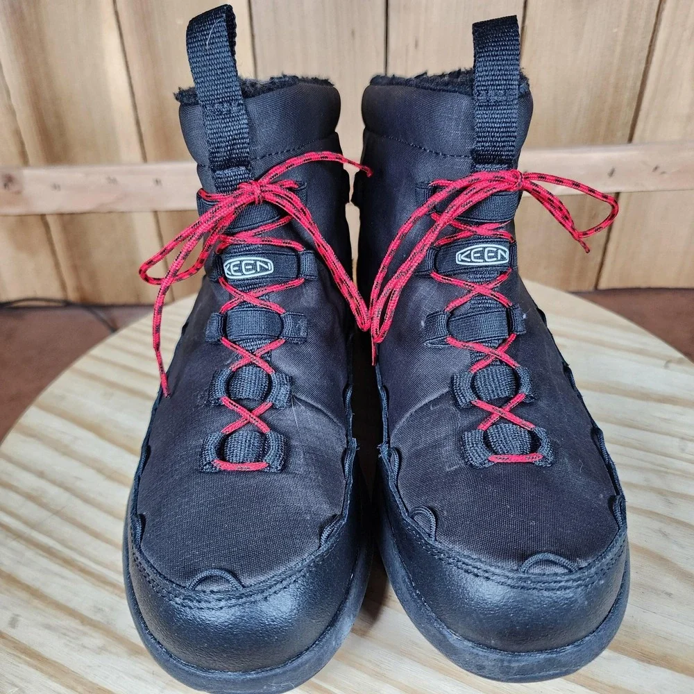 Keen Uneek SNK Boots‎ Womens 7.5 Black Chukka KEEN.DRY Waterproof Winter Snow